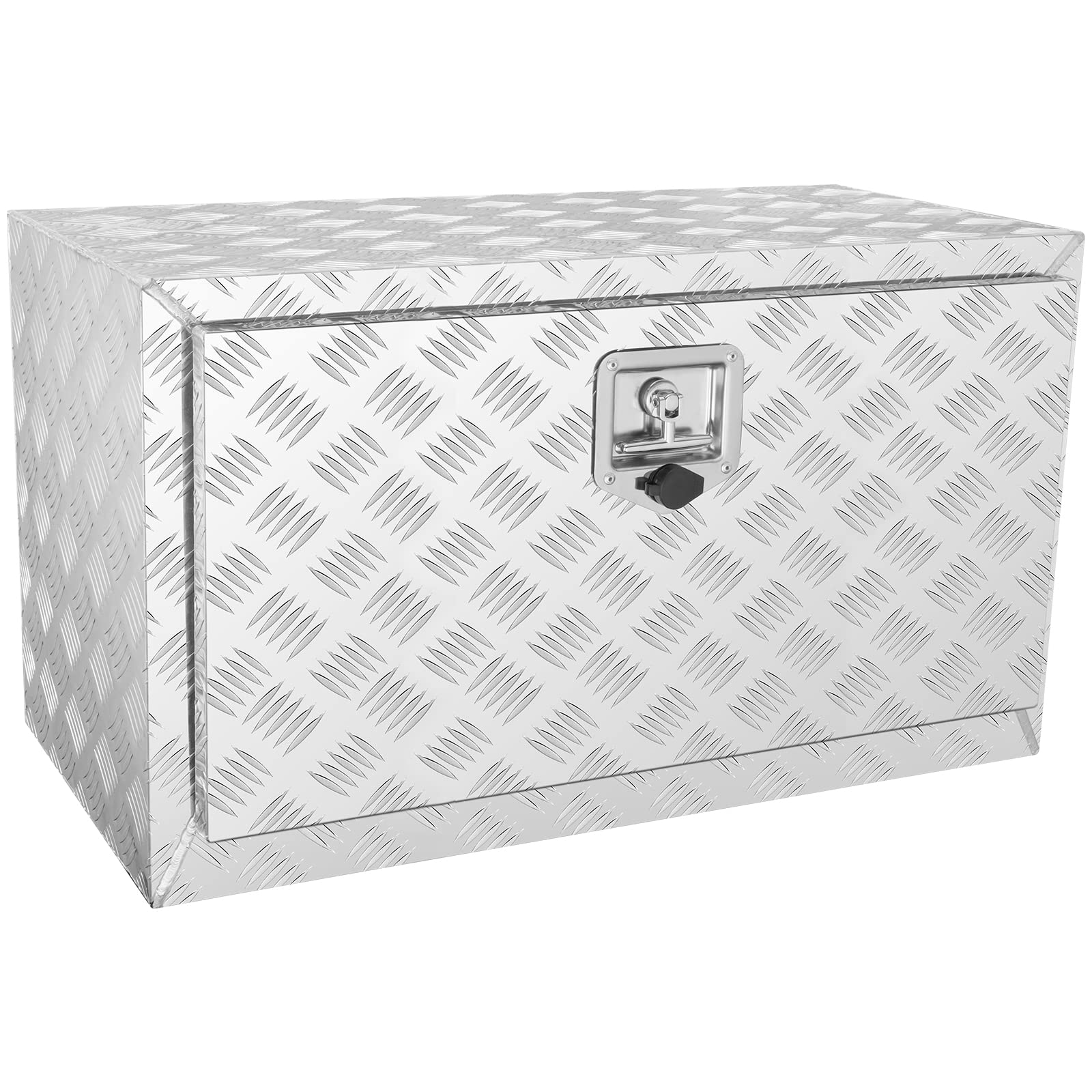 VEVOR Underbody Truck Box, 30''  17''  18'' Pickup Storage Box, Heavy Duty Aluminum Diamond Plate Tool Box with Lock and Keys, W