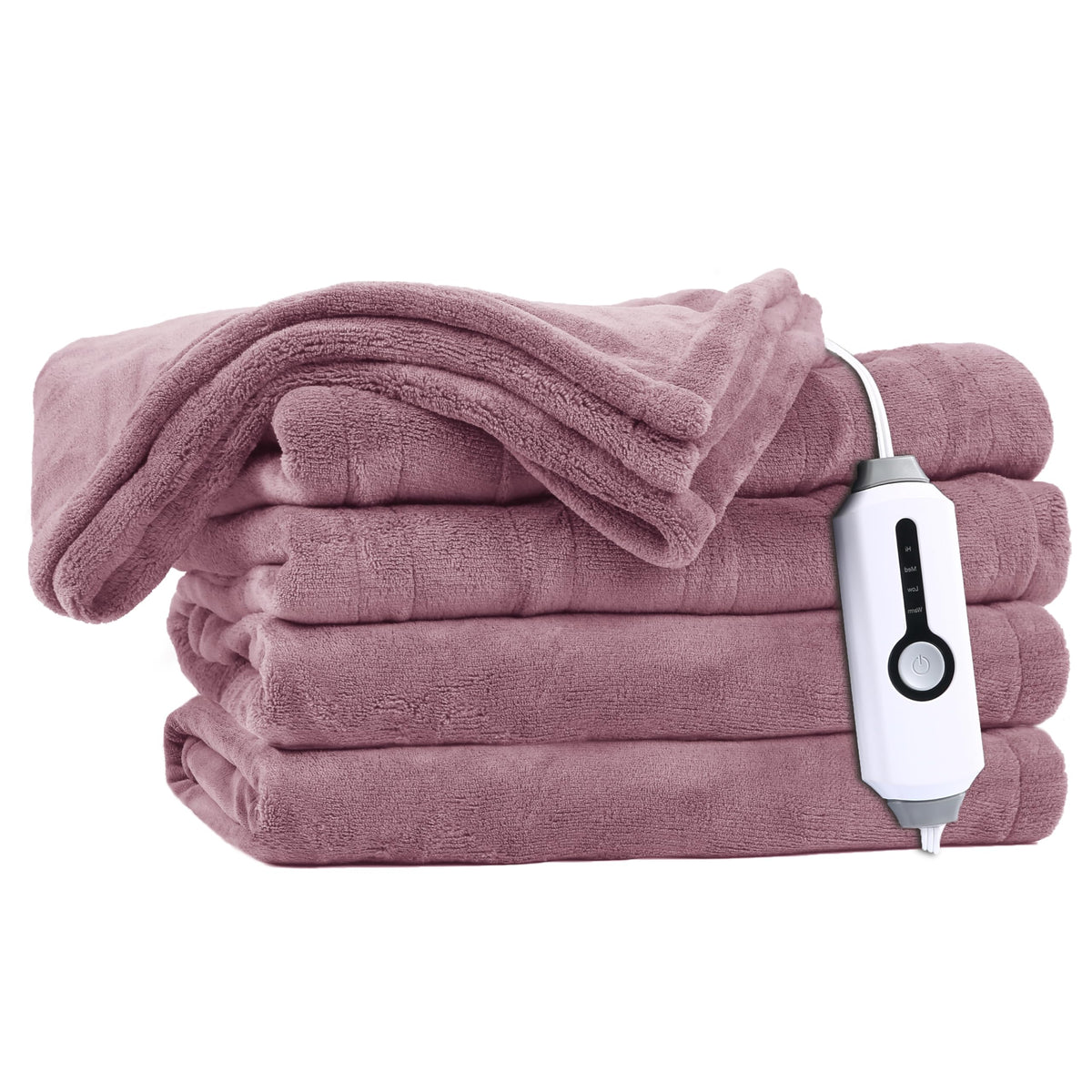 Duoduo Heated Blanket 62X84'' Twin Size With 4 Heating Levels 10 Hours Auto-Off Electric Throw In Cozy Plush Fabric Reversible F