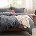 Bedsure Duvet Cover King Size with Fitted Sheet - 4 Pieces Prewashed Extra Soft Bedding Set, Includes 1 Duvet Cover 104x90 Inche