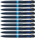 Schneider Take 4 Ballpoint Pen M (Medium), Refillable + Retractable, Dark Blue/Light Blue Barrel, 4-In-1 Multicolor Inks: Black,