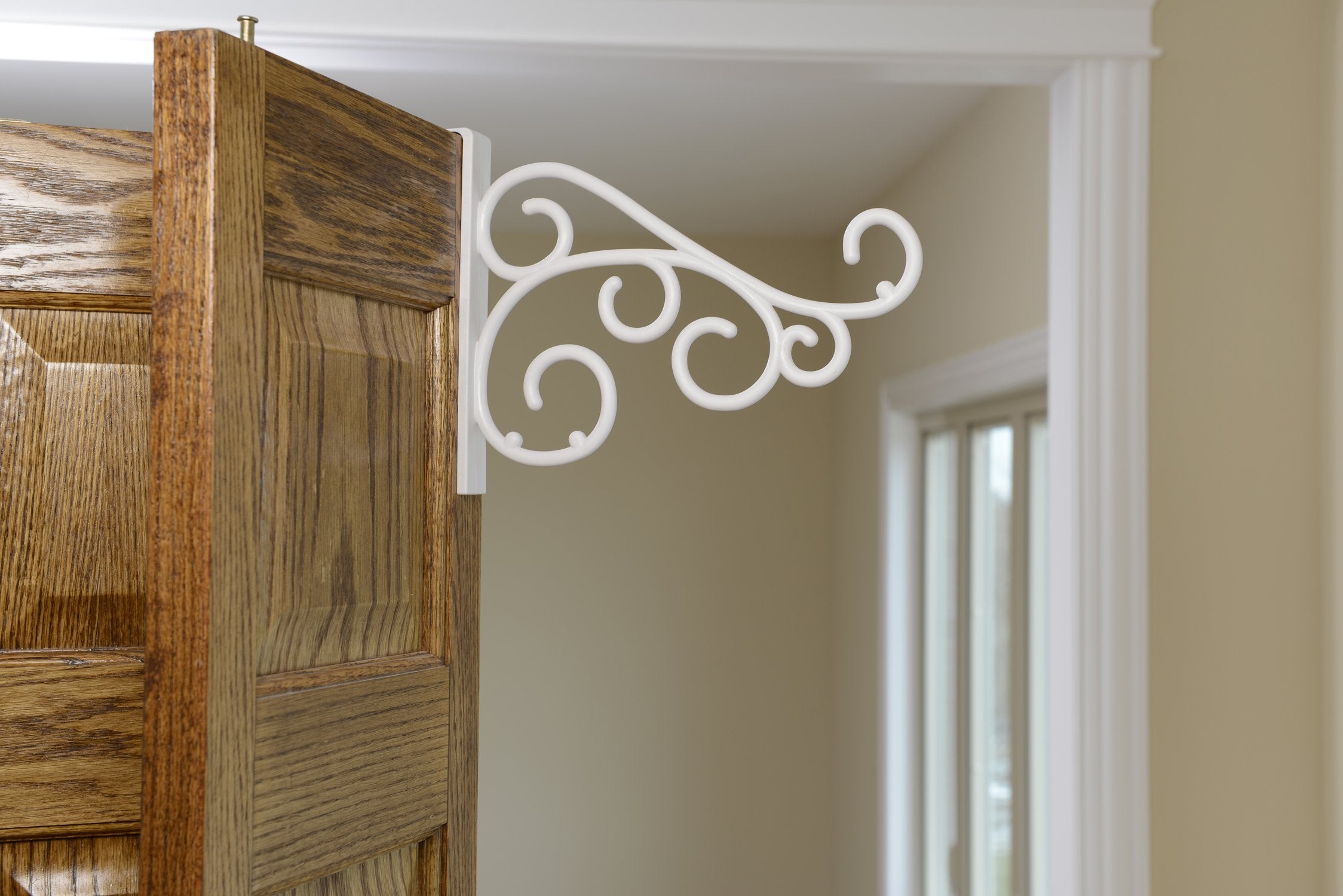 Scroll - Over The Door Hanger Holder: White