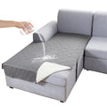 Genina 100% Waterproof Sectional Couch Covers For L Shaped Chaise Lounge Left, Anti-Slip Sectional Cover Furniture Protector Cou