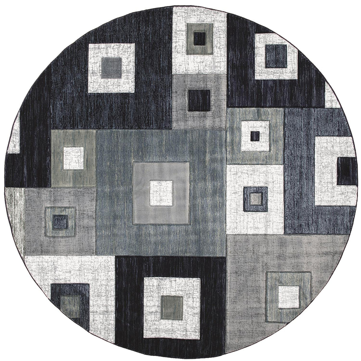 United Weavers Of America Bristol Cicero Navy Round Rug, 710 Inch