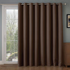 Rose Home Fashion Room Divider Curtain,Blackout&Thermal&Thick 108 inches Long Curtain,Extra Long and Wider Curtain,9 feet Blacko