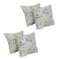 Blazing Needles Square Cotton Jacquard Throw Pillows, 17", Barista Minera 4 Count
