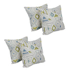 Blazing Needles Square Cotton Jacquard Throw Pillows, 17", Barista Minera 4 Count
