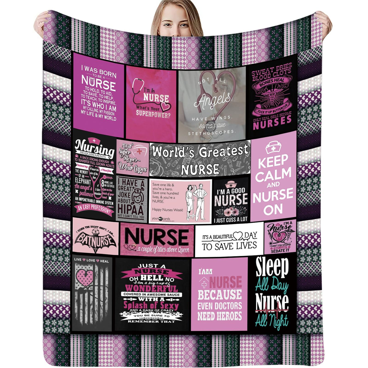 Ultra Soft Nurse Theme Blanket Plush Blanket Gifts For Women Nurses Warm Cozy Throw Blanket For Bed And Couch (Nurse -2,130Cm X