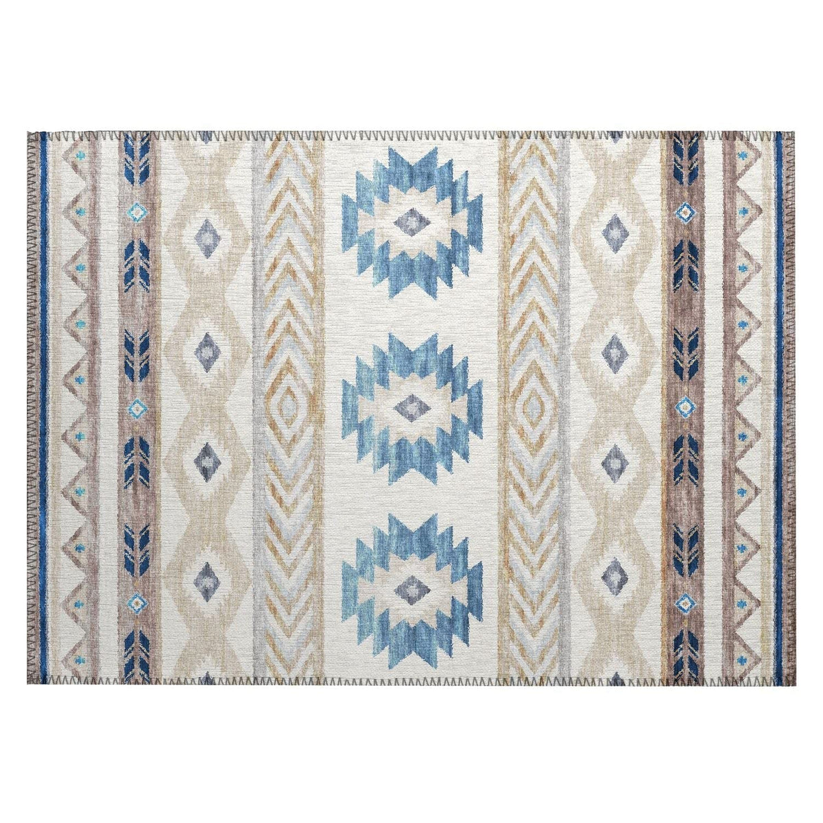Phoenix Ph3 Ivory Southwestern Rug Rectangle 5' X 7 ' 6&quot;