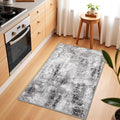 Macgace 2x3 Small Modern Abstract Rugs, Faux Wool Washable Throw Rug for Kitchen Entryway Indoor Entrance, Soft Floor Covering