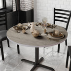 Flash Furniture Glenbrook 42' Round Table Top With White Or Gray Reversible Laminate Top (Pack Of 1)