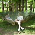 LFL Camping Hammock with Mosquito Net, Portable Hammock with Net, 1 & 2Persons Outdoor Swing Hammock, Nylon Parachute Material O