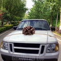 Large Chocolate Brown Car Bow, 16' Wide - Front Door Decoration, Fully Assembled, Thanksgiving, Fall Decor, Christmas, Gift Bas
