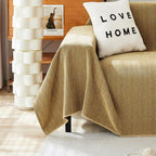 Handontime Couch Covers For Pets Boho Mustard Yellow Love Seat Couch Covers Brown Sofa Cover For Dogs Pet Couch Protector Chenille Tassel Sofa Slipcovers Sofa Throw Cover Boho Decor, 91' X134'