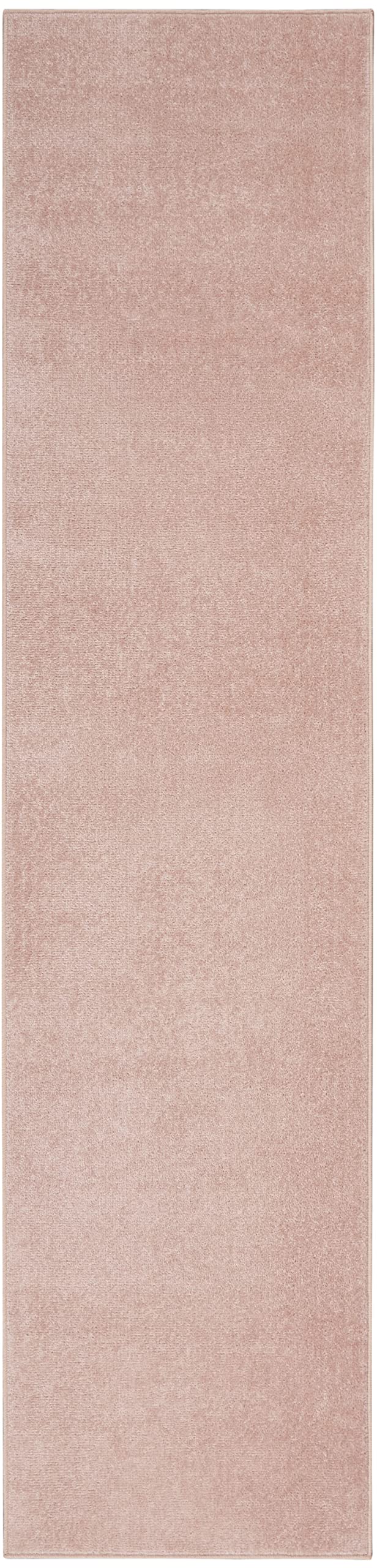 Nourison Essentials Solid Indoor/Outdoor Pink 2'2' X 14 Area Rug, Easy Cleaning, Non Shedding, Bed Room, Living Room, Dining Room, Deck, Patio, Backyard (2X14)
