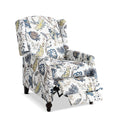 Consofa Upholstered Wingback Recliner Chair - Traditional Push Back Recliner Chair With Padded Seat, Wingback Fabric Floral Recl