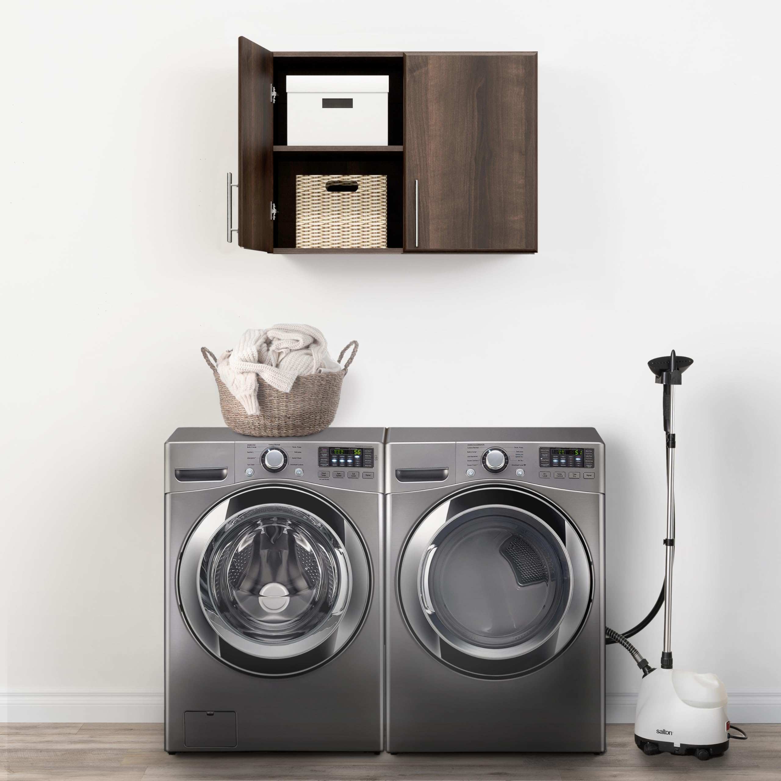 Prepac Brown Cabinet: Elite Wall Cabinet, Eew-3224 Garage Cabinet With Storage Shelf, Stackable 16'D X 32'W X 24'H, Perfect As A Garage Storage Cabinet With Doors And Shelves