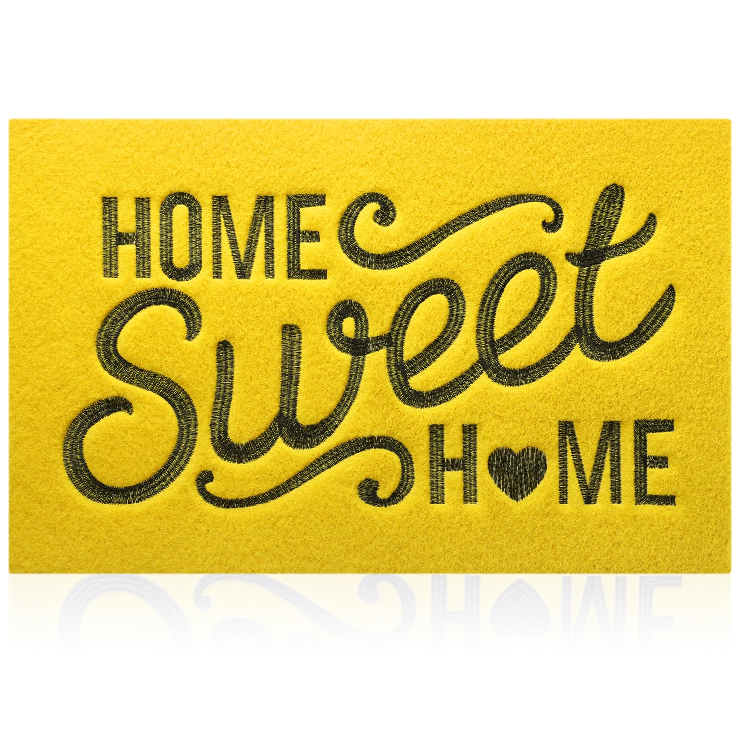 Aazzkang Yellow Door Mat Outdoor Indoor Decorative Home Sweet Home Doormat With Non Slip Rubber Backing Ultra Absorb Mud Easy To