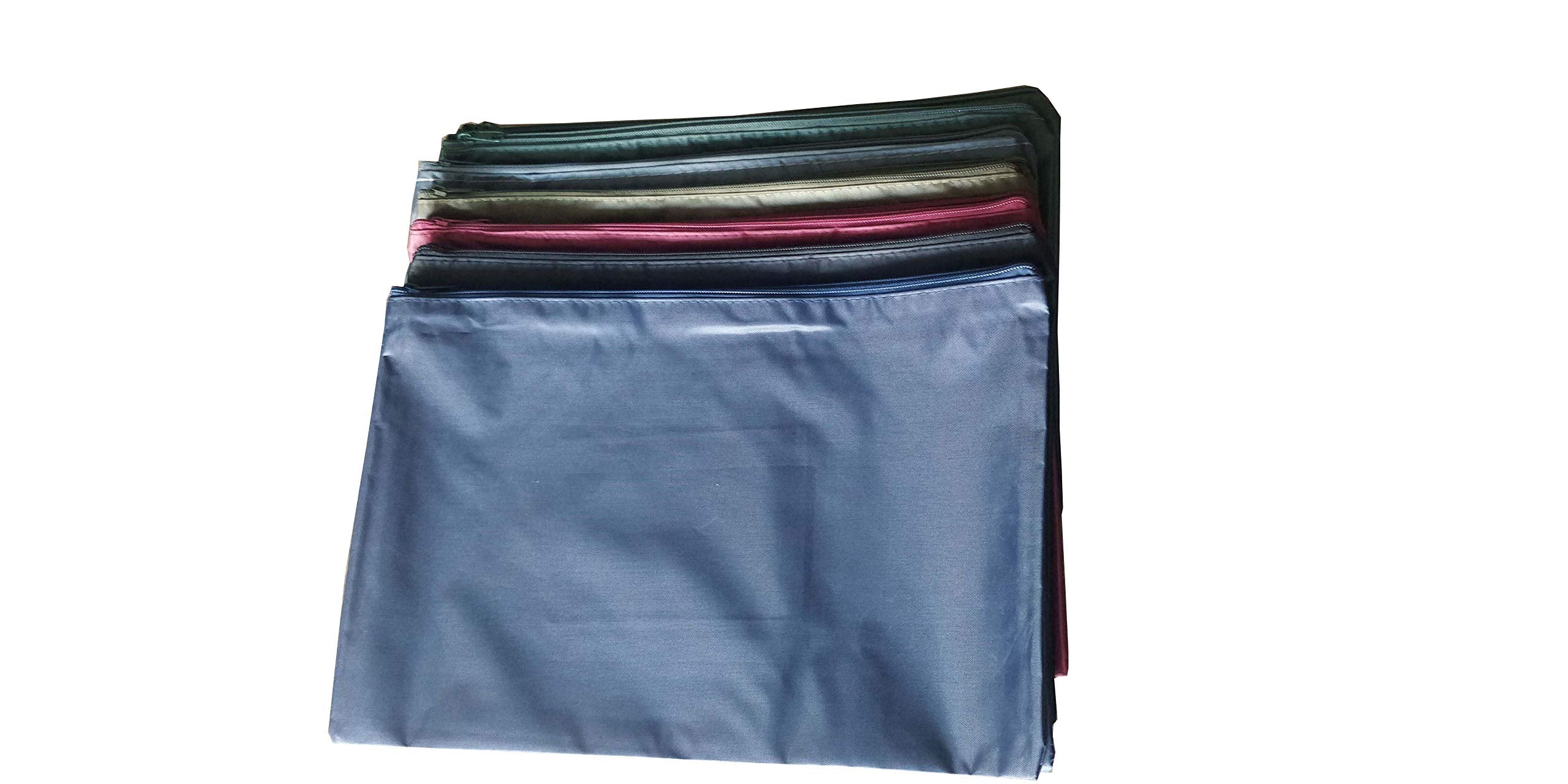 12Pcs Zipper File Bags, Quality Office Filing Documents Storage Bags,A4 Business Zipper File Bags .