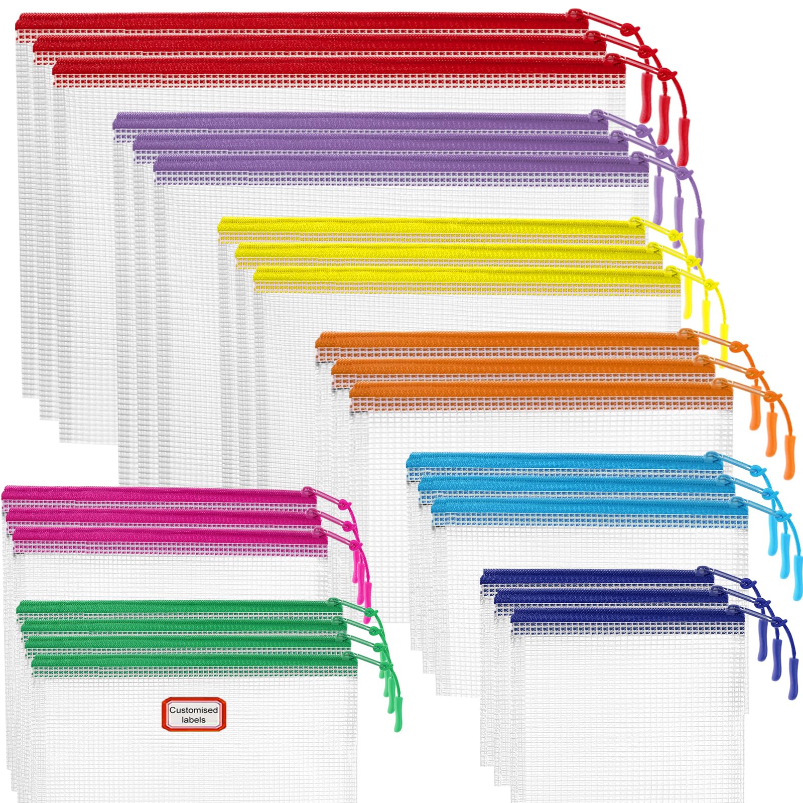 25Pcs Mesh Zipper Pouch For Organization And Storage,Clear Pvc Travel Organizer Bags,Toy Storage Bags,Multipurpose Storage Bags