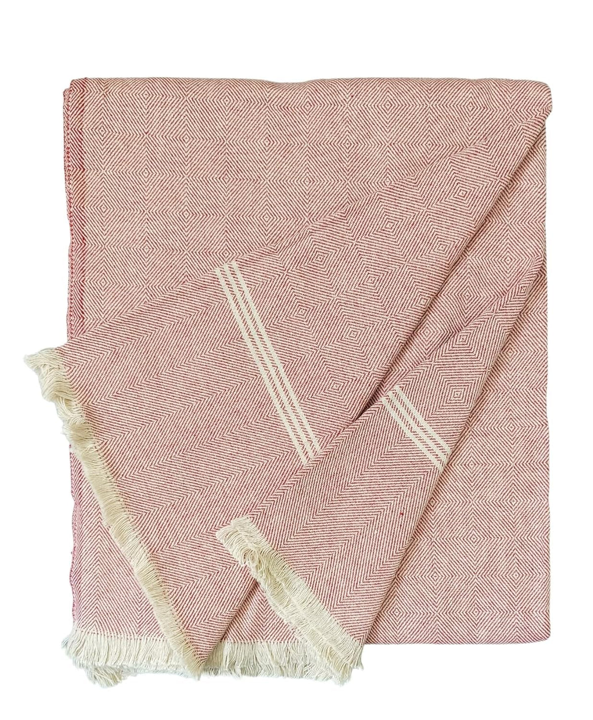 HOLYKRAFT 100% Cotton Soft Beautiful Self 3D Chek Single Bed Size Skin Friendly Summer Blanket/Khes/Dohar/Top Sheet Set/Chadar (