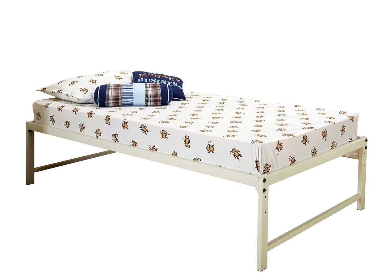 Pilaster Designs - White Metal Twin Size Day Bed (Daybed) Frame With Metal Slats