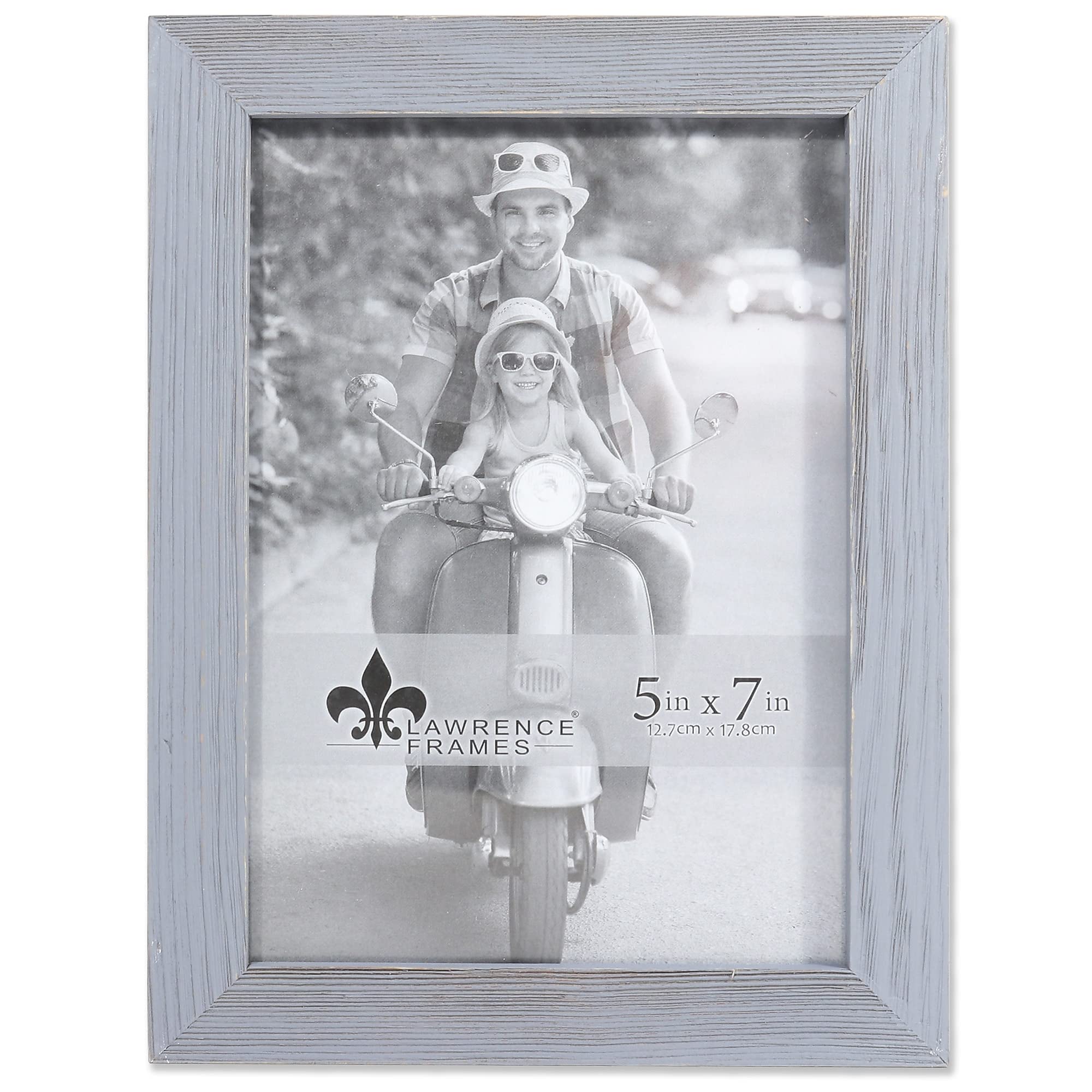 Lawrence Frames 5W x 7-Inch H Charlotte Weathered Gray Wood Picture Frame (745657)