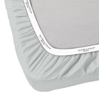 Feather & Stitch 100% Cotton 1 Piece Damask Stripe Twin Fitted Sheet 500 Thread Count Blue Blush 18 Inch Extra Deep Pocket Luxury Sateen Weave Stretchable Elastic Fits Mattress Perfectly