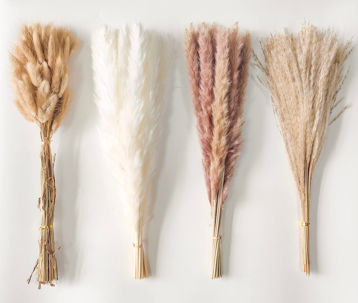 Dried Pampas Grass Decor 110 PCS Dried Plants,Dried Flowers Natural pompas Floral for Wedding, Boho Decor , Home, Rustic Party, 