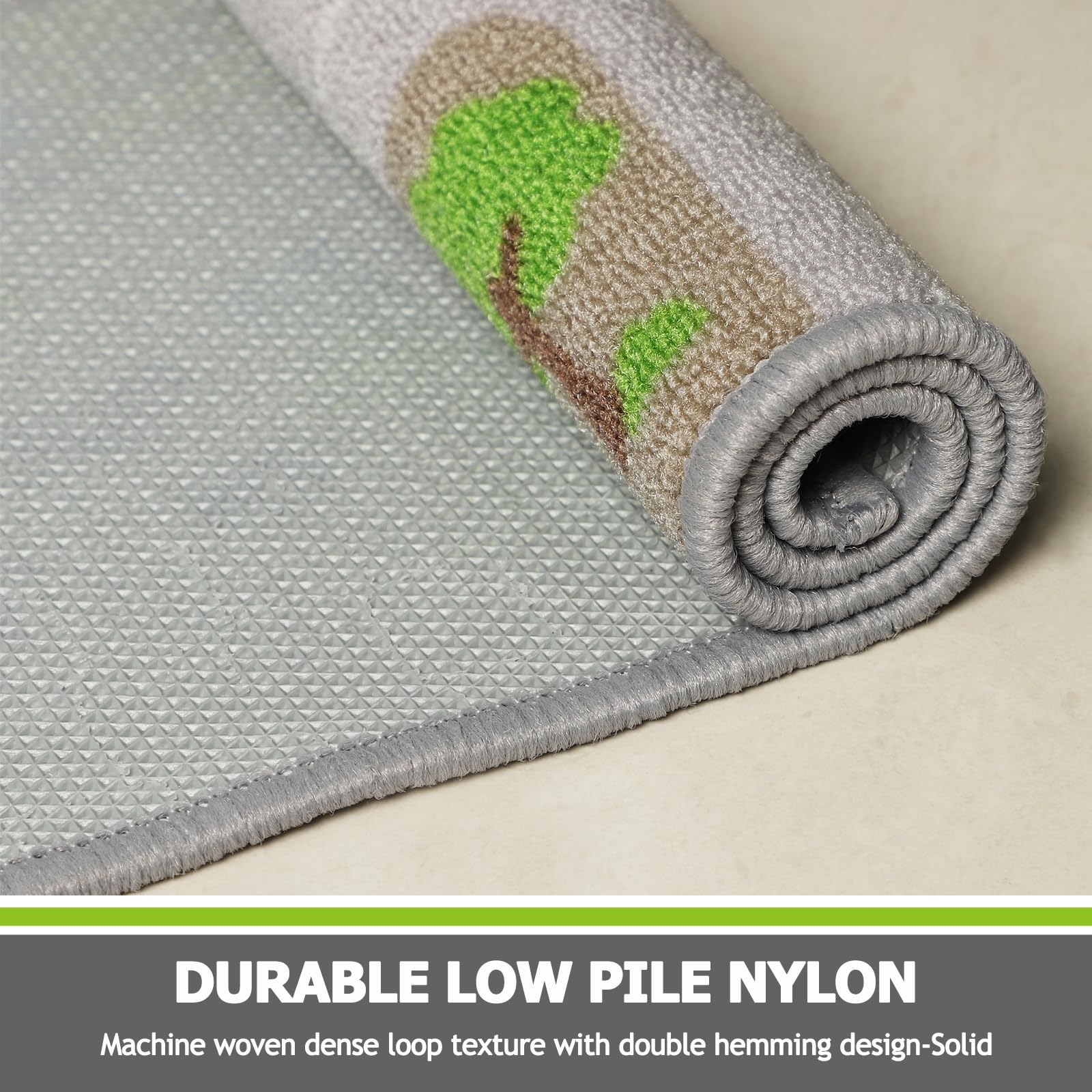 Capslpad Tan Car Road Kid Rug Carpet Playmat For Playoom Traffic Road Kids Play Mat For Toddler Non Slip Washable City Map Race