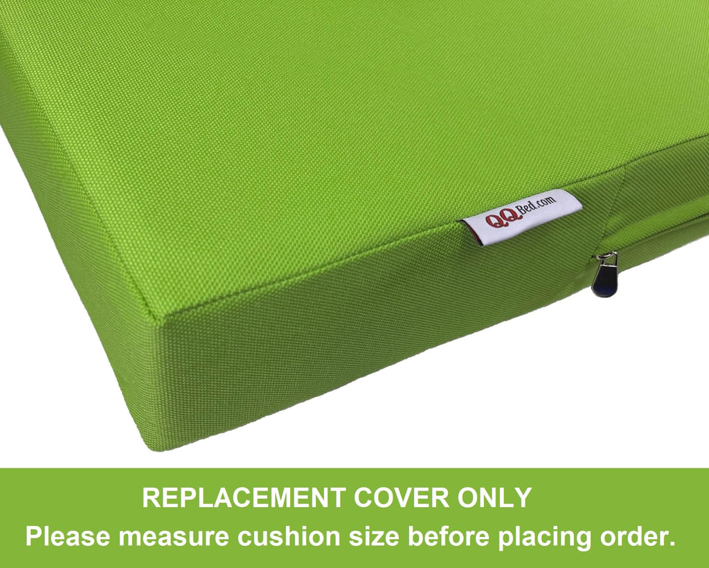 Qqbed 2 Pack Outdoor Patio Chair Pillow Seat Water-Resistant Cushion Covers In Green Color 20'X18'X4' - Replacement Covers On