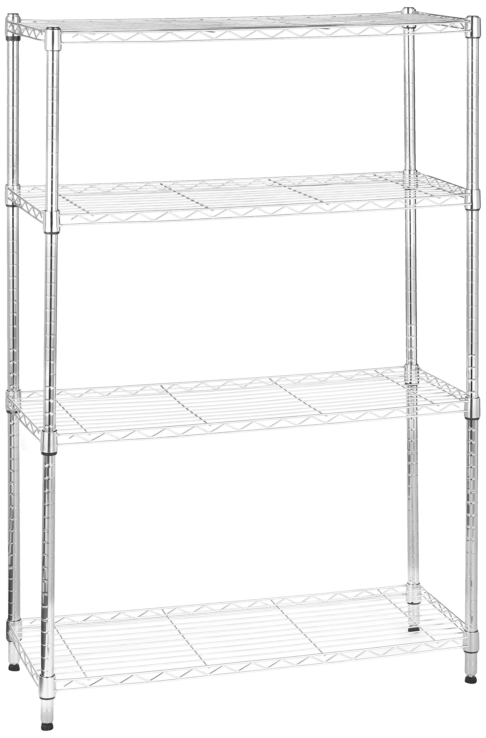 Amazon Basics 4-Shelf Adjustable Heavy Duty Steel Wire Rack Storage Shelving Organizer for Kitchen, Garage, 36 L x 14 W x 54 H, 