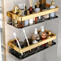 Devano 2 Pack Self Adhesive Bathroom Shelf For Wall, Bathroom Organiser Without Drill, Kitchen Sink Organiser, Rust Resistant Wa
