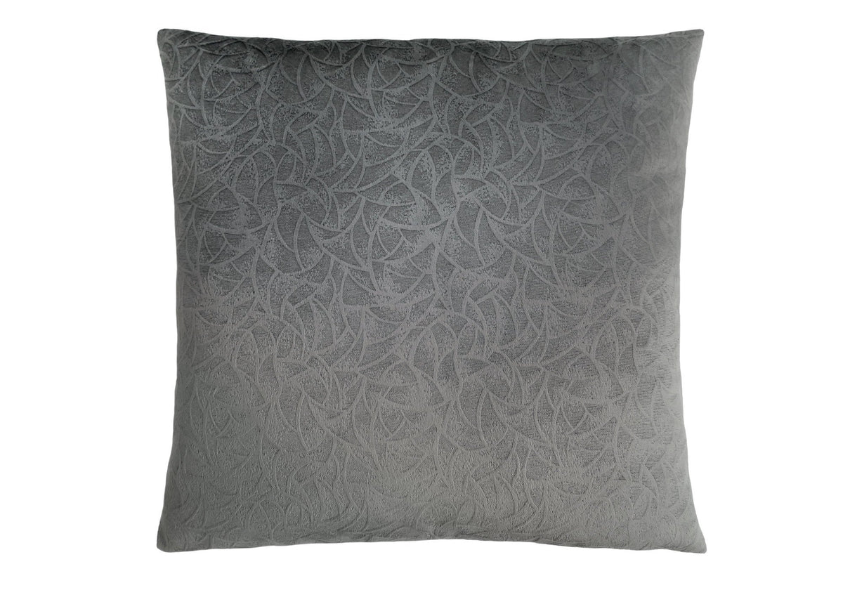 Monarch Specialties 9258, 18 X 18 Square, Insert Included, Decorative Throw, Accent, Sofa, Couch, Bedroom, Polyester, Hypoallergenic, Modern Pillow 18"X 18" Dark Grey Floral Velvet 1Pc