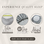 Elegant Comfort Lilliana Plaid 6-Piece Sheet Set, Supreme Coziness Fade & Wrinkle Resistant, 1500 Premium Hotel Quality Microfiber, Sheet Featuring Smart Pockets, Plaid Sheet Set, Queen, Navy Blue