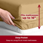 Mellanni King Sheets Set - 4 Pc Iconic Collection Bedding Sheets & Pillowcases - Hotel Luxury, Extra Soft, Cooling Bed Sheets -