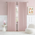 DUALIFE 2 Panels Baby Pink Curtains for Girls Bedroom 70 Inch Wide- Back Tab and Rod Pocket Room Darkening Thermal Insulated for