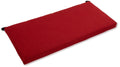 Blazing Needles Outdoor Spun Poly 19-Inch by 42-Inch by 3-1/2-Inch Bench Cushion, Paprika