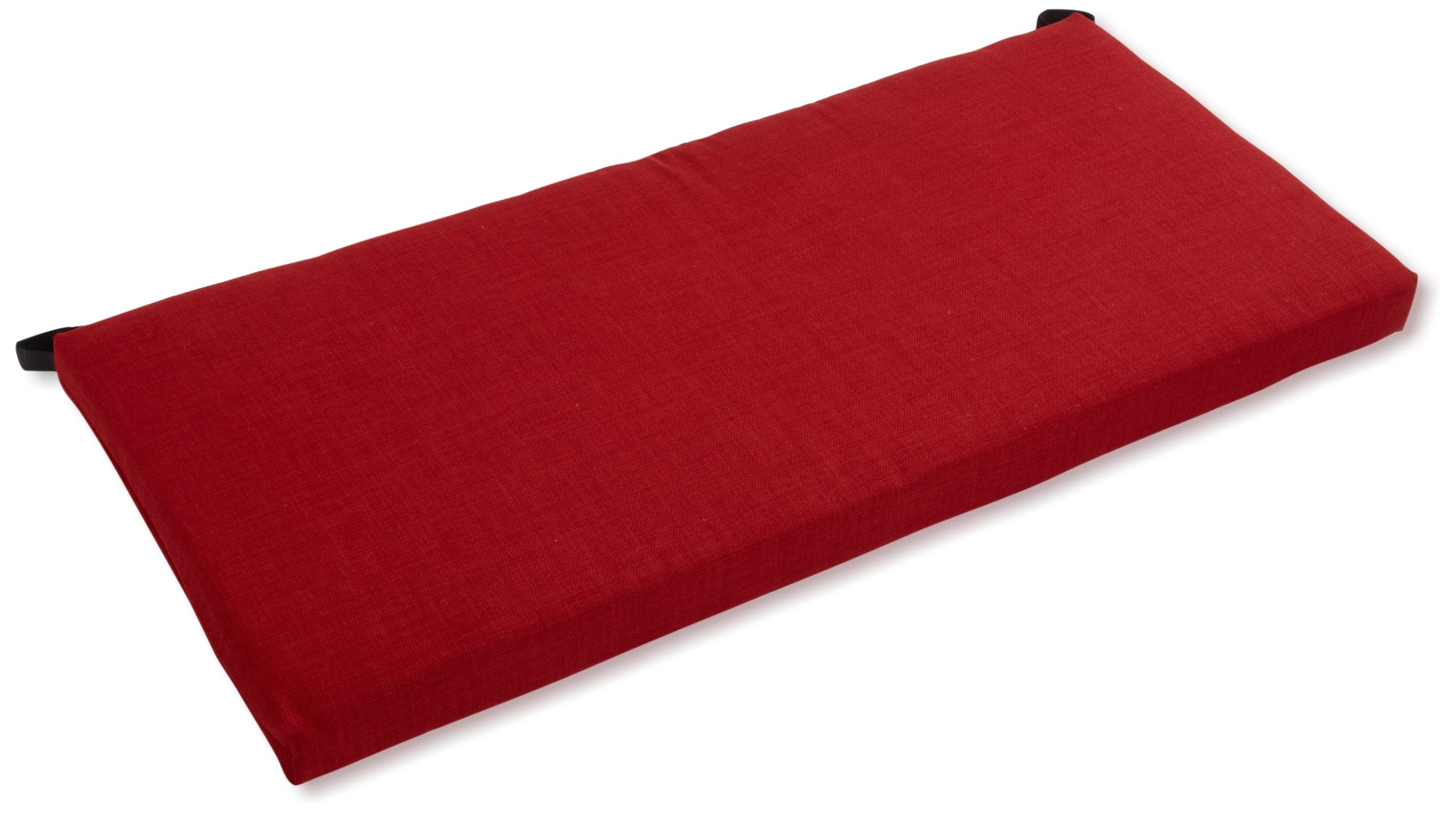 Blazing Needles Outdoor Spun Poly 19-Inch by 42-Inch by 3-1/2-Inch Bench Cushion, Paprika