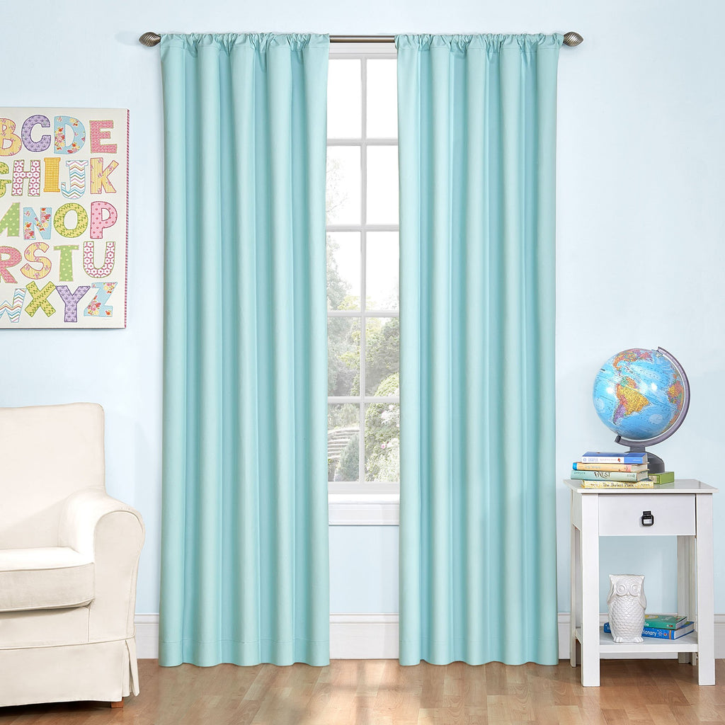 ECLIPSE Blackout Thermal Rod Pocket Window Curtain for Bedroom or Nursery (1 Panel) 42 in x 84 in