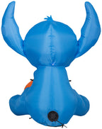Gemmy Airblown Stitch W/Jol Disney, 3 Ft Tall, Multi
