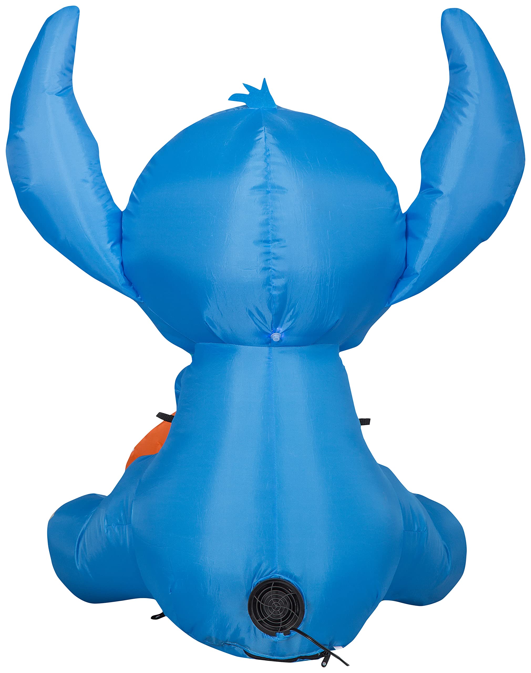 Gemmy Airblown Stitch W/Jol Disney, 3 Ft Tall, Multi