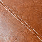 Fancy Homi 2 Packs Brown Boho Long Lumbar Faux Leather Decorative Throw Pillow Covers 14X24 Inch For Living Room Couch Bed, Hand