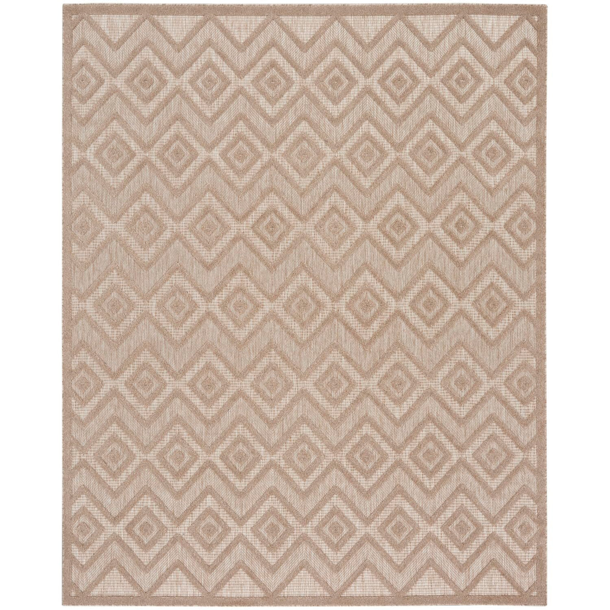 Nourison Versatile Indoor/Outdoor Natural Beige 7' X 10' Area Rug, Easy Cleaning, Non Shedding, Bed Room, Living Room, Dining Room, Deck, Backyard, Patio, High Traffic Area (7X10)