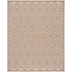 Nourison Versatile Indoor/Outdoor Natural Beige 7' X 10' Area Rug, Easy Cleaning, Non Shedding, Bed Room, Living Room, Dining Room, Deck, Backyard, Patio, High Traffic Area (7X10)
