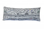 HomeRoots Cream 35' White Breckenridge Daylight Skyline Lumbar Decorative Pillow