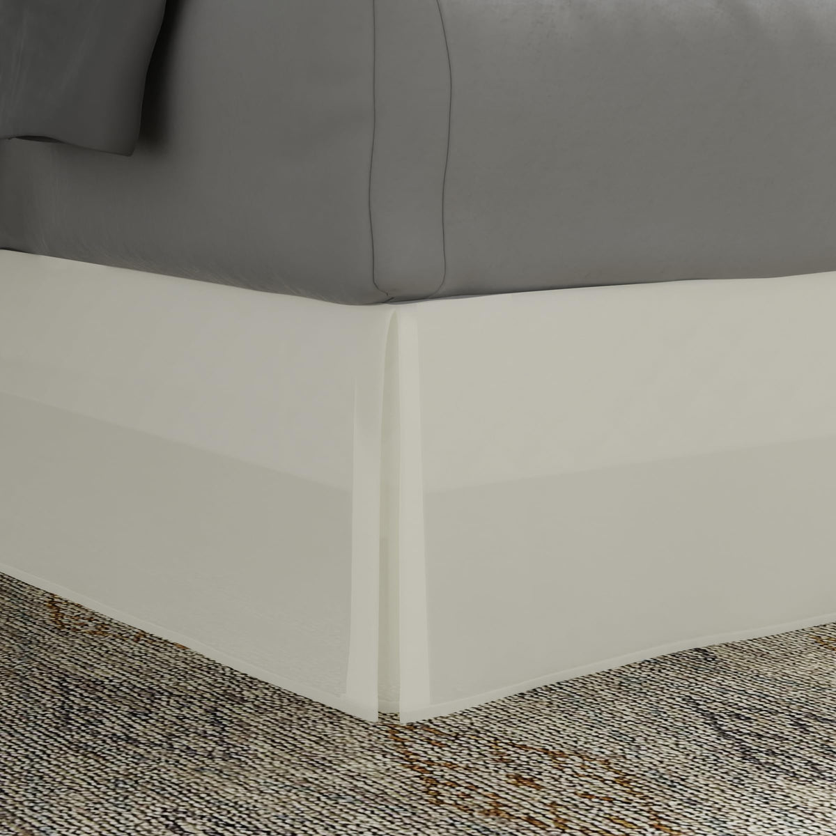 Today'S Home Classic Tailored, Microfiber, 14' Drop Length Bed Skirt Dust Ruffle, Queen, Ivory