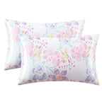 Exq Home Satin Pillowcase For Hair And Skin - Multicolor Printed Flower Silk Pillowcase 2 Pack 20X26 Inches - Standard Size Sati