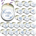 Treela 24 Pcs Something Blue Before I Do Candles Favors Lavender Scented Candle Tins with Lids Floral Candle Gift Favors for Som