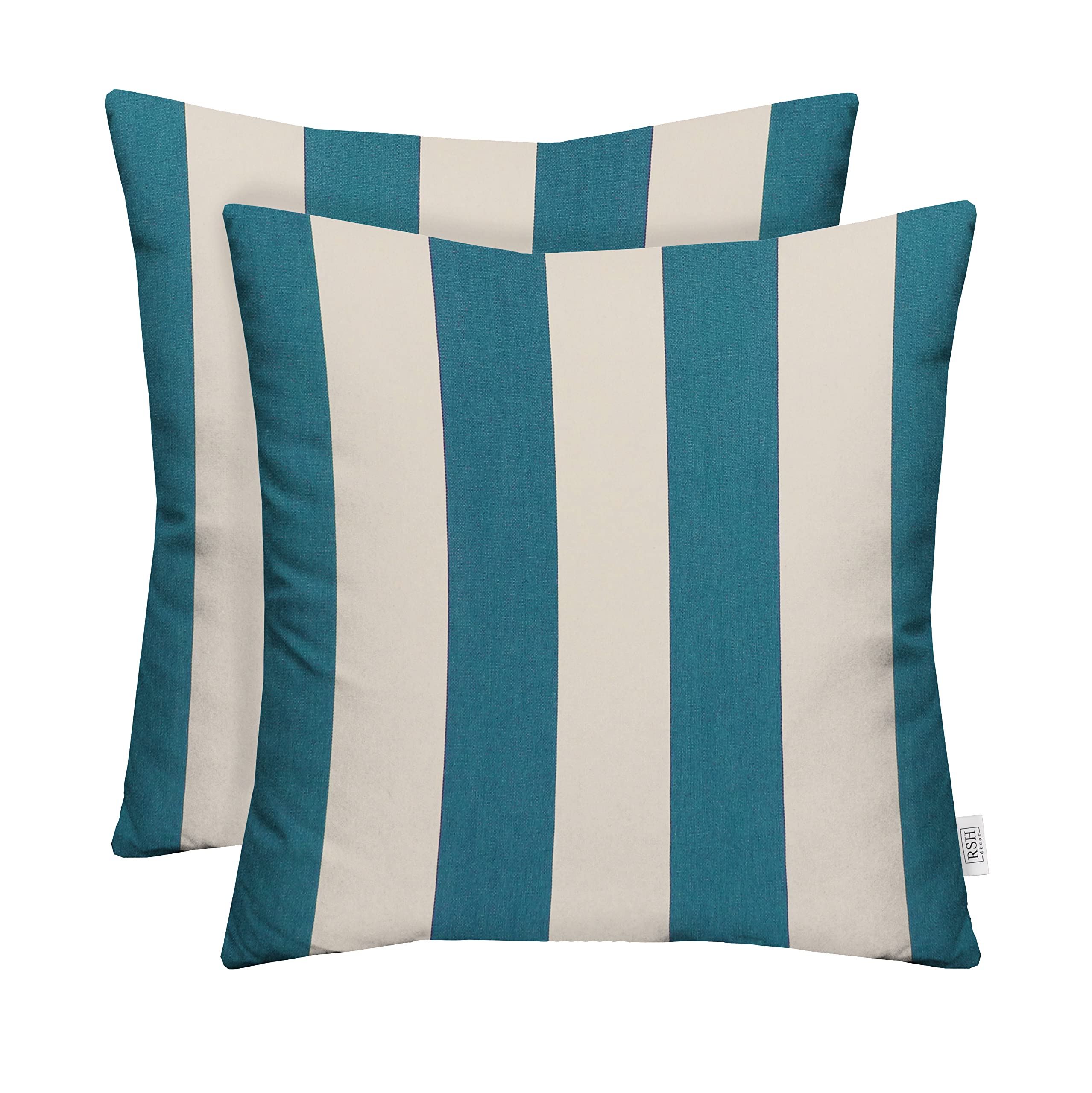 Rsh Decor: Sunbrella Square Throw Pillows Set Of 2 | 20' X 20' | Water And Fade-Resistant Performance Fabric | Outdoor Decorat