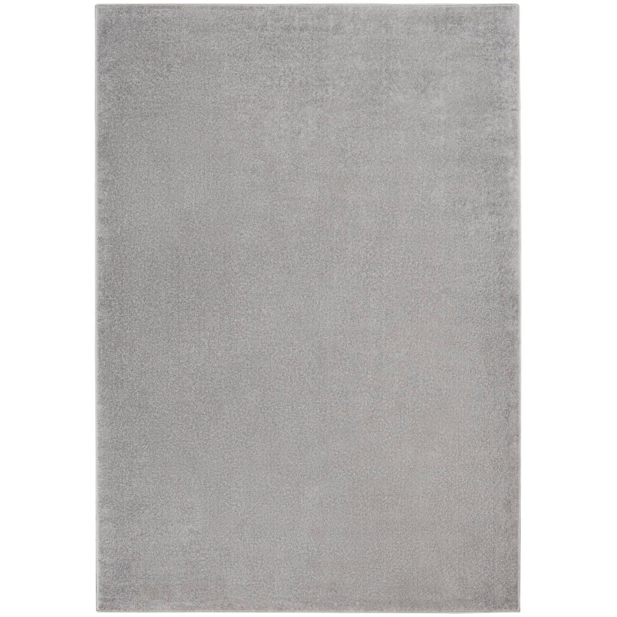 Nourison Essentials Indoor/Outdoor Silver Grey 5' X 7' Area Rug, Easy Cleaning, Non Shedding, Bed Room, Living Room, Dining Room